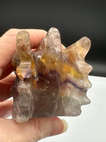 Rainbow Fluorite Dragon Head Carving #9 – 418g