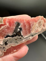 Rhodochrosite Slab #3 – Vivid Pink Banded Polished Collector Specimen