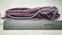 Purple Designer Mixed Glass Bead Strand Bundle – Assorted Glass Beads for Jewelry Making