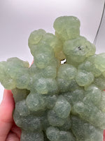 Prehnite mixed with Green Tourmaline Raw Specimen #1
