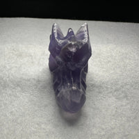 Purple Fluorite Dragon Head Carving