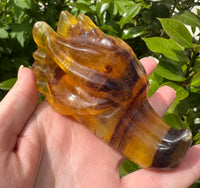 Fluorite Dragon Head Carving #14