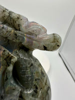 Labradorite Dragon Castle Carving