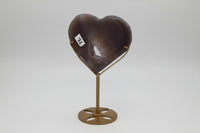 Large Amethyst Agate Heart with Stand #5