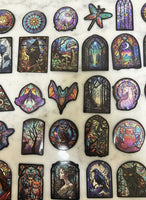 Stained Glass Stickers Pack of 53