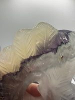 Rainbow Fluorite Decorative Carved Heart with Stand #2