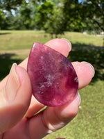 Pear Shape Candy Fluorite Cabochon #12