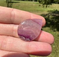 Pear Shape Candy Fluorite Cabochon #19