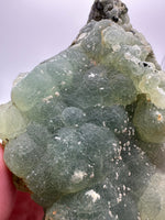 Prehnite mixed with Green Tourmaline Raw Specimen #4