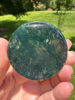 Moss Agate Polished Round Slice #37