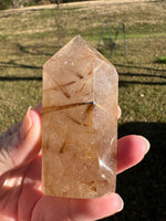 Gold Rutilated Quartz Point #1