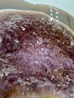 Large Amethyst Agate Heart with Stand #4