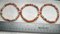 Fire Agate 6mm Bracelet Three Piece Set