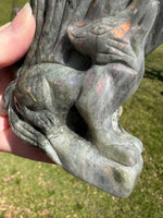 Labradorite Nine-Tailed Fox – Purple, Pink & Orange Flash