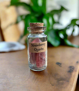 Strawberry Quartz Chips In Bottle