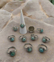 Natural Larimar Rings