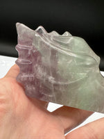 Rainbow Fluorite Dragon Head Carving #11 – 372g