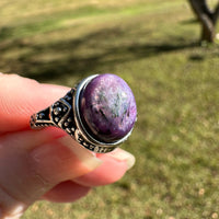Natural Charoite Ring #33