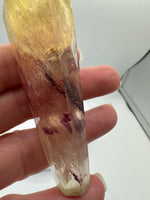 Carved Fluorite Scepter with Rainbows #8