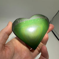 Rainbow Sheen Obsidian Heart #10