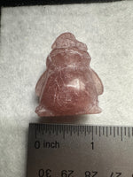 Ghostly Ghoul Strawberry Quartz Carved Crystal