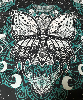 Moth, Moon Garden Altar/Tarot Cloth