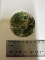 Moss Agate Polished Round Slice #14