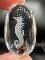 Beautiful Seahorse Garden Quartz Inner Scene Carving #1