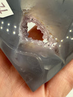 Large Amethyst Agate Heart with Stand #5