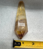 Carved Fluorite Scepter with Rainbows #2