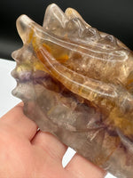 Rainbow Fluorite Dragon Head Carving #9 – 418g