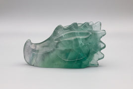 Fluorite Dragon Head Carving #23