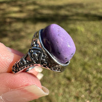 Natural Charoite Ring #32