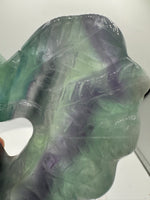 Rainbow Fluorite Decorative Carved Heart with Stand #5