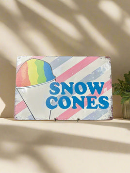 Snow Cones Novelty Tin Sign