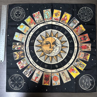 Sun & Moon Wheel of the Zodiac Altar/Tarot Cloth