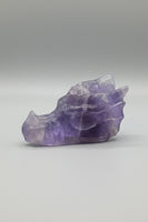 Purple Fluorite Dragon Head Carving