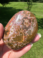 Large Ocean Jasper Palm Stone