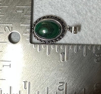 Malachite Oval Filigree Pendant
