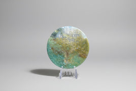 Moss Agate Polished Round Slice #16
