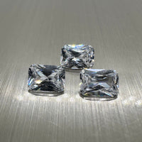 Emerald Cut White 7x5mm Cz