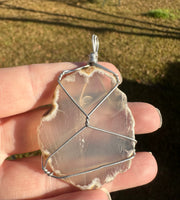 Wire-wrapped Agate Pendant