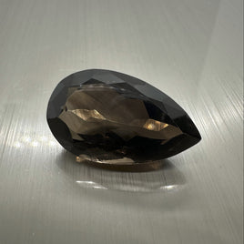 Smoky Quartz 30x18mm Pear Shape 40.25ct