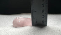 Rose Quartz Raven Skull Carving