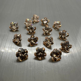 Flower Shape Champagne 5mm Cz