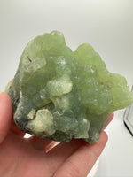 Prehnite mixed with Green Tourmaline Raw Specimen #5