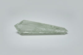 Double Terminated Prasiolite Scepter Wand #7 with Rainbow