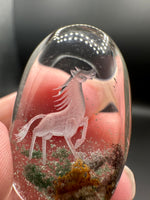 Beautiful Horse Garden Quartz Inner Scene Carving #2