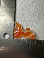 Carved Carnelian Agate Goldfish #3