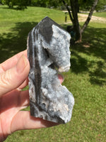 Black Chalcedony Sphalerite Obelisk Tower #4